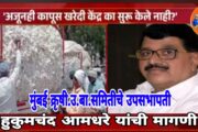 यंदा शेतकऱ्यांची काळी दिवाळी ,कापुस खरेदी केंद्रे केव्हा सुरु करणार? उपसभापती हुकुमचंद आमधरे यांचा सरकारला सवाल